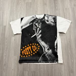 2025 Post Malone Big Stadium Tour Shirt Men's Large White Posty Co Rap Band Tee